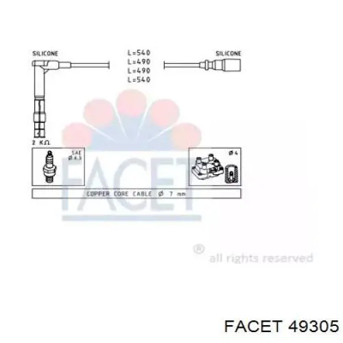Высоковольтные провода 986356351 Bosch