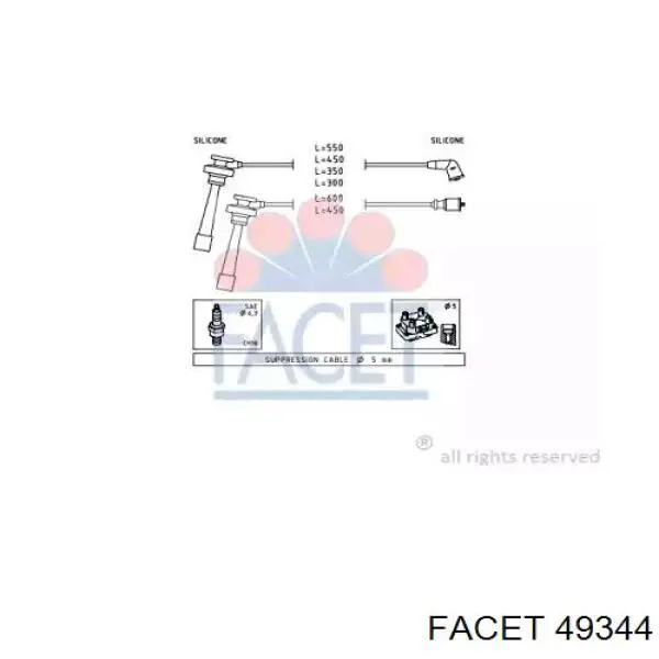 Высоковольтные провода 49344 Facet