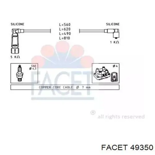 Высоковольтные провода 49350 Facet