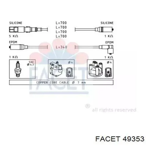 Высоковольтные провода 49353 Facet