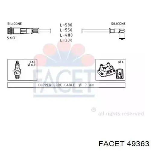 Высоковольтные провода 49363 Facet