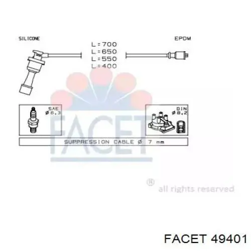 Высоковольтные провода 49401 Facet