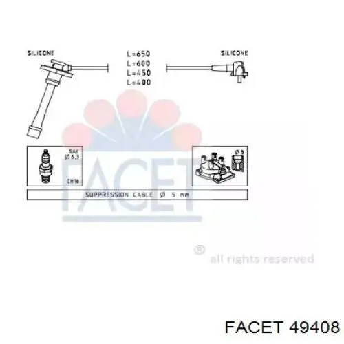 Высоковольтные провода 49408 Facet