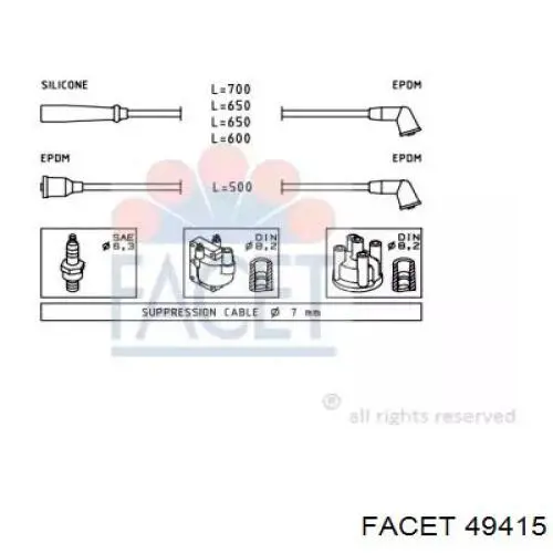 Высоковольтные провода 49415 Facet