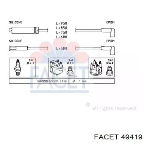 Высоковольтные провода 49419 Facet