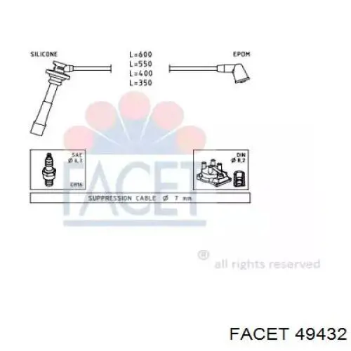 Высоковольтные провода 49432 Facet