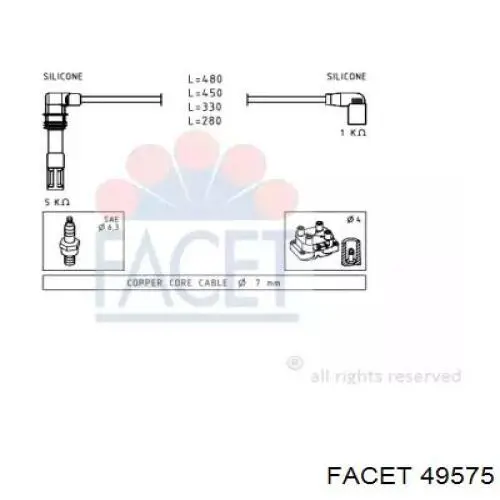 Высоковольтные провода 49575 Facet