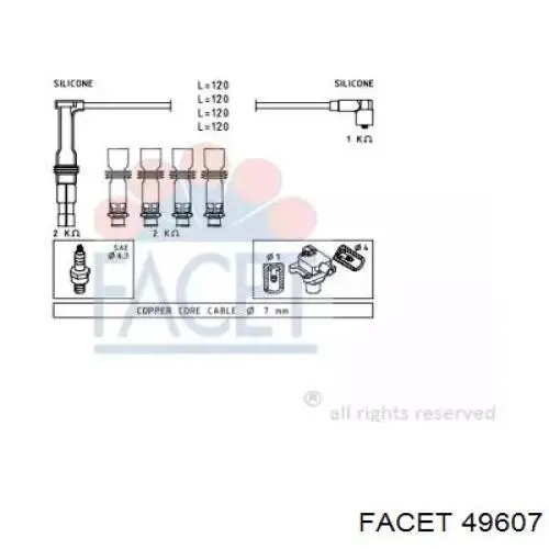 Высоковольтные провода 49607 Facet