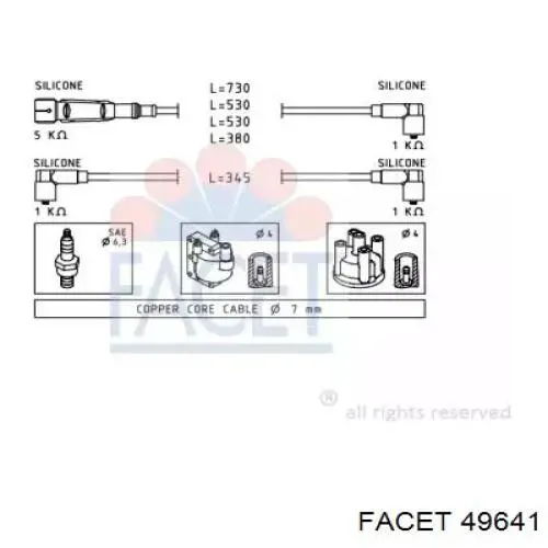 Высоковольтные провода 49641 Facet