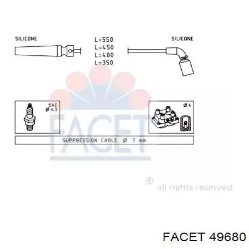 Высоковольтные провода 49680 Facet