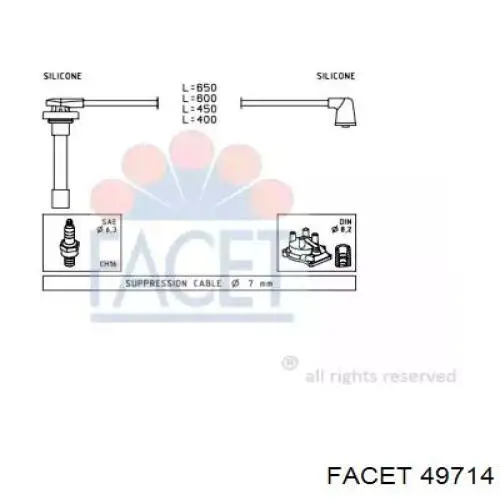 Высоковольтные провода 49714 Facet