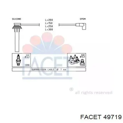 Высоковольтные провода 49719 Facet