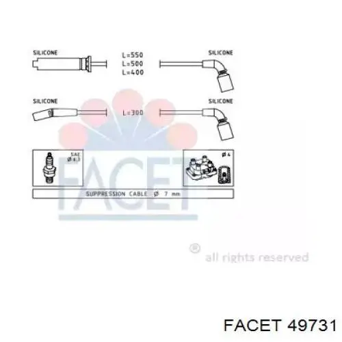 Высоковольтные провода 49731 Facet