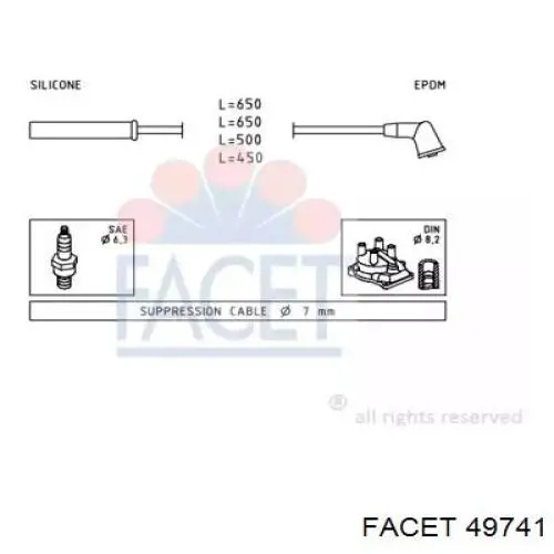 Высоковольтные провода 49741 Facet