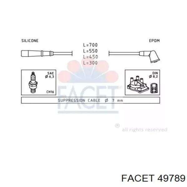 Высоковольтные провода 49789 Facet