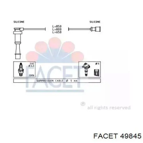 Высоковольтные провода 49845 Facet