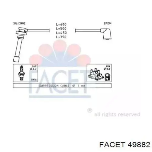 Высоковольтные провода 49882 Facet