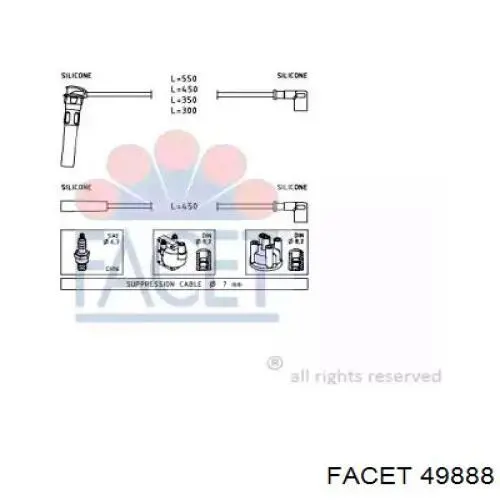 Высоковольтные провода 49888 Facet