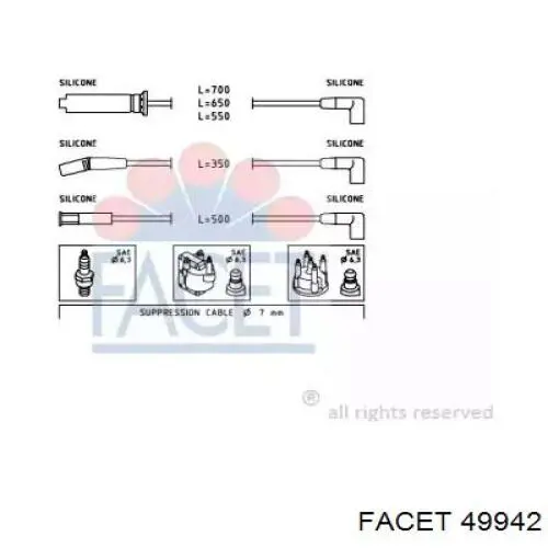 Высоковольтные провода 49942 Facet