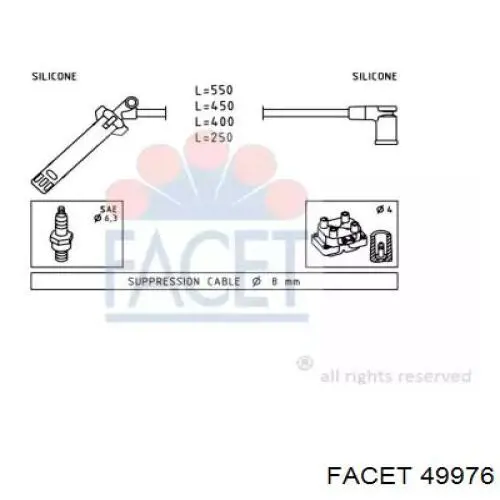 Высоковольтные провода 49976 Facet