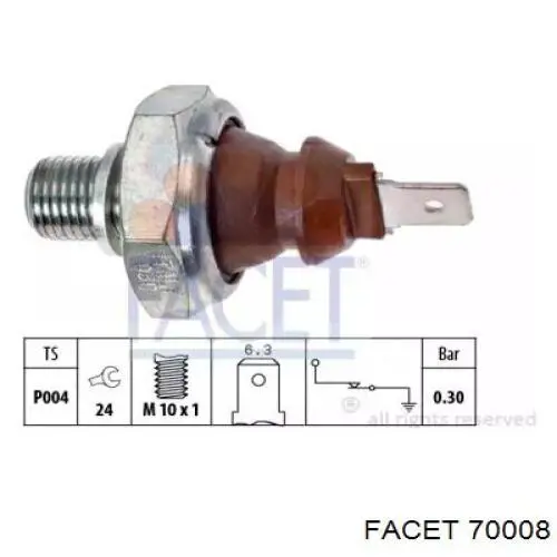 Датчик давления масла 70008 Facet