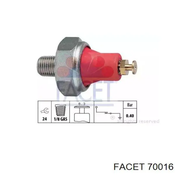 Купить 70016 Facet Датчик давления масла