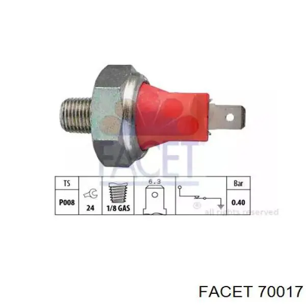 Датчик тиску масла 70017 Facet