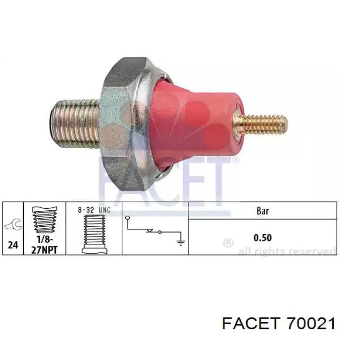 Датчик давления масла 70021 Facet