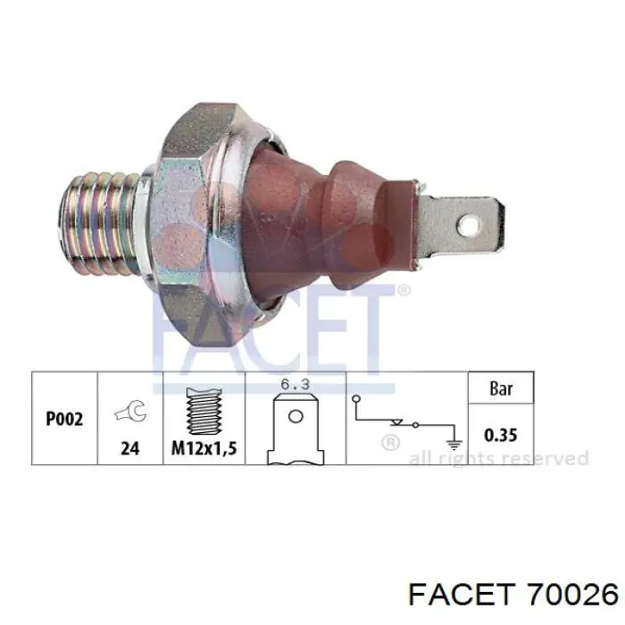 Датчик тиску масла 70026 Facet