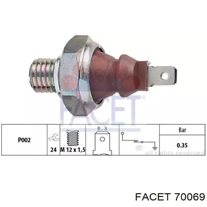 Датчик давления масла 70069 Facet