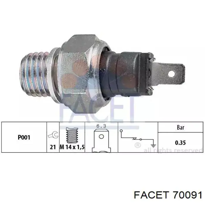 Манометры (указатель давления масла) Facet 70091 цена, от 4.80 USD