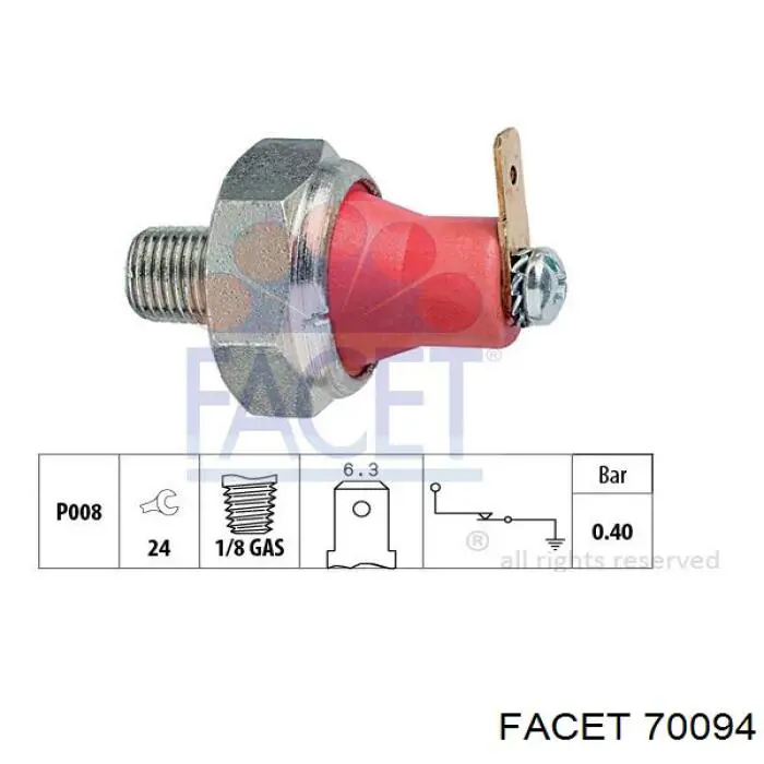 Датчик тиску масла 70094 Facet