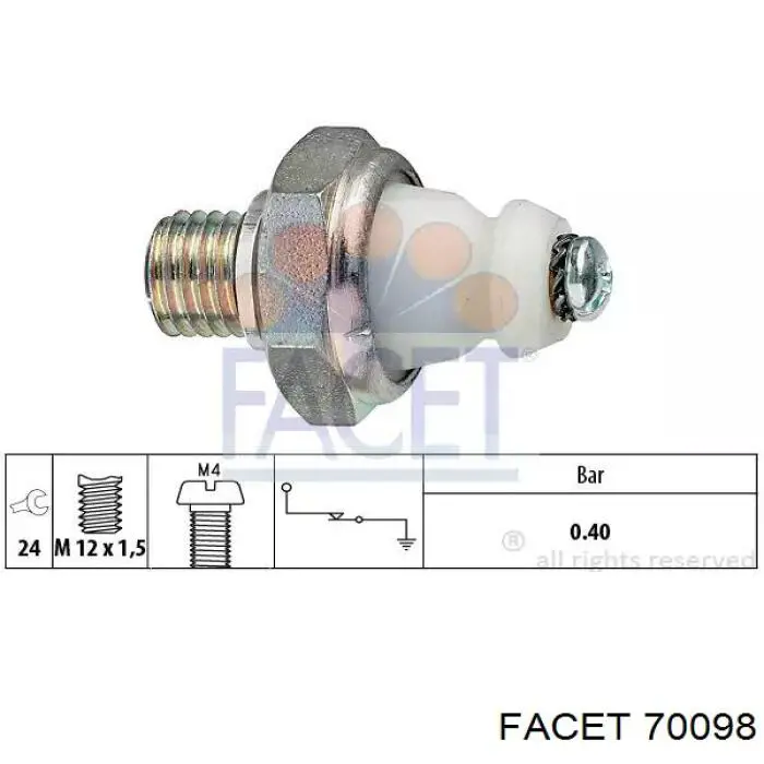 Датчик давления масла 70098 Facet