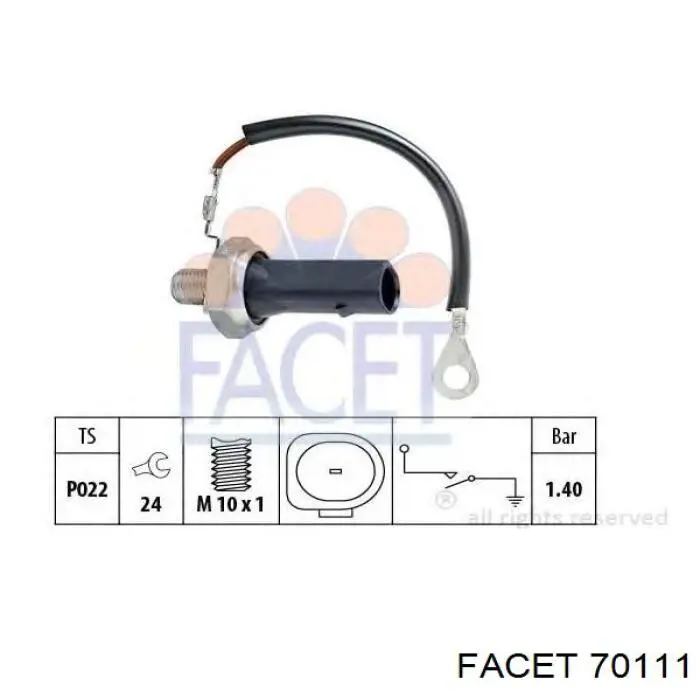 Датчик давления масла 70111 Facet