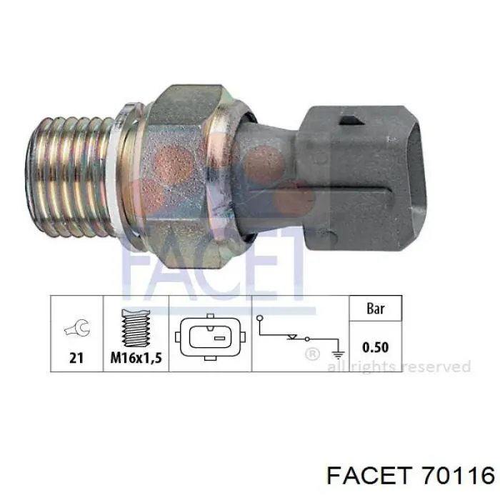 Датчик тиску масла 70116 Facet