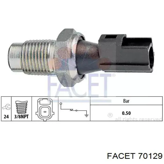 Датчик давления масла 70129 Facet