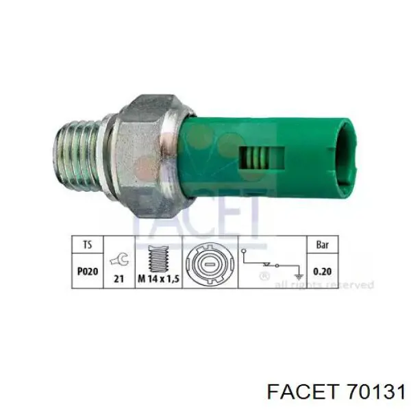 70131 Facet Датчик указателя давления масла
