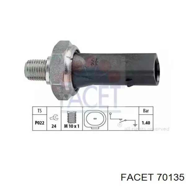 Sensor de presión de aceite 70135 Facet