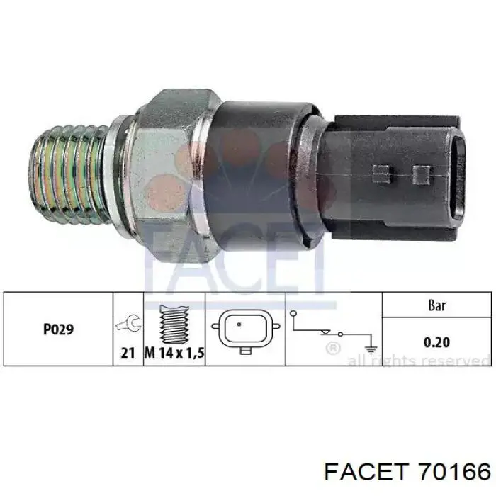 Датчик давления масла 70166 Facet