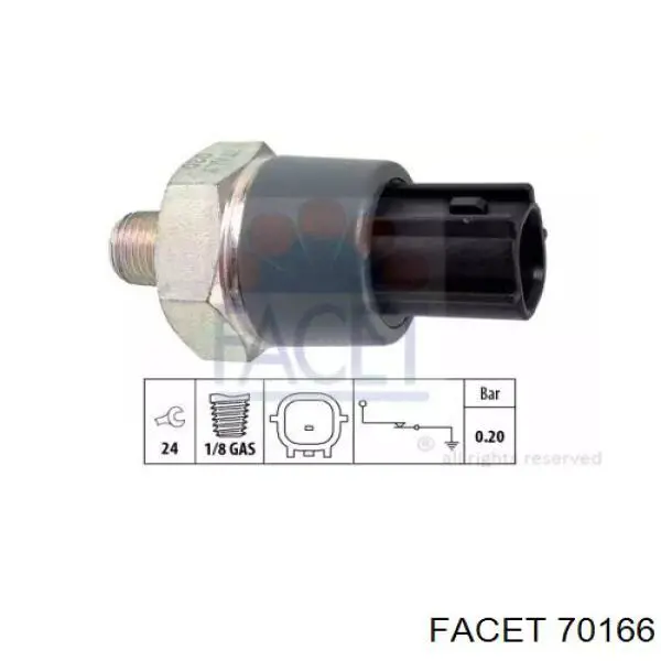 Indicador, presión del aceite 70166 Facet