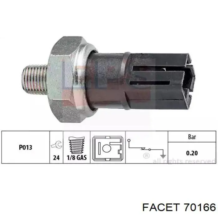 Купить 70166 Facet Датчик давления масла