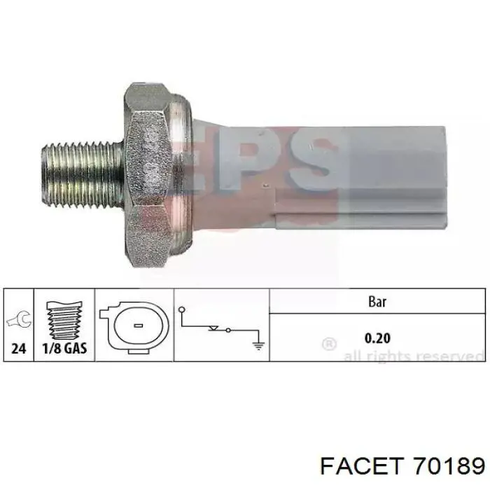 Датчик давления масла 70189 Facet