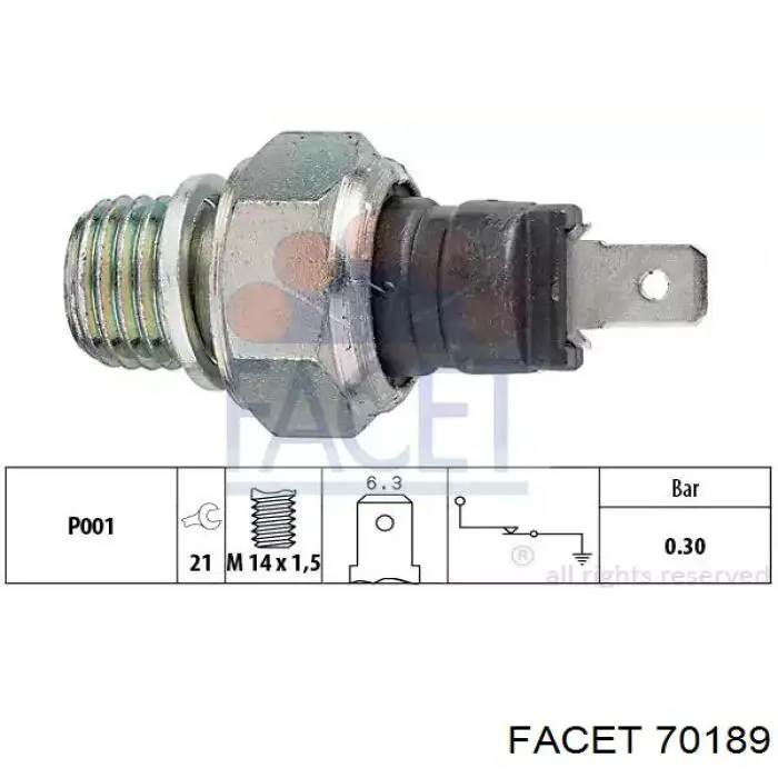 Манометры (указатель давления масла) Facet 70189 цена, от 5.61 USD