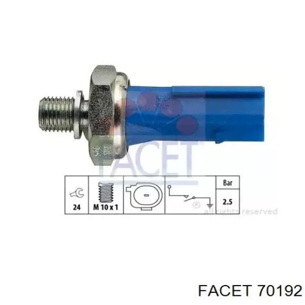 Indicador, presión del aceite 70192 Facet