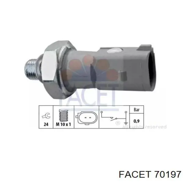 Манометры (указатель давления масла) Facet 70197 цена, от 6.54 USD