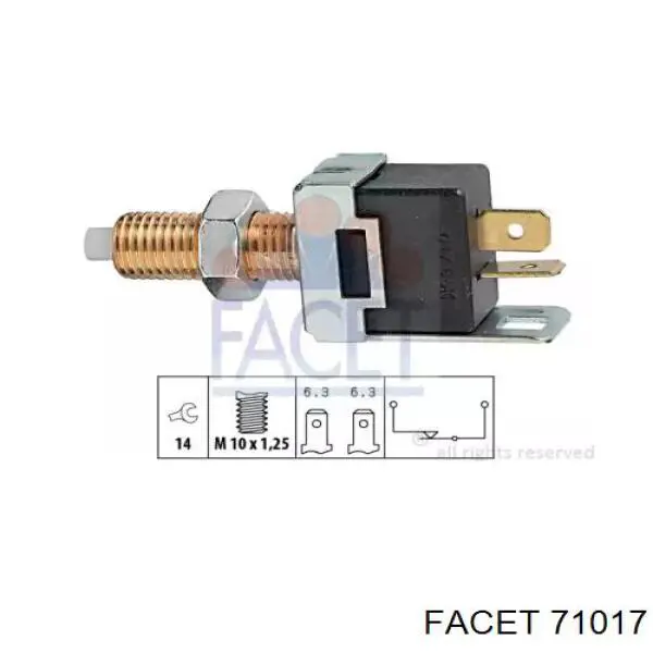 Interruptor Luz De Freno 71017 Facet