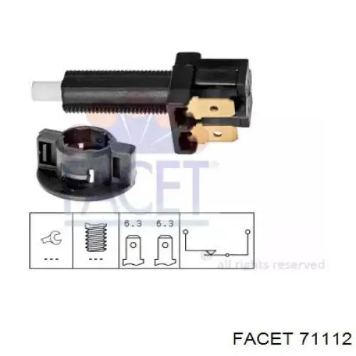 Датчик включения стопсигнала 71112 Facet