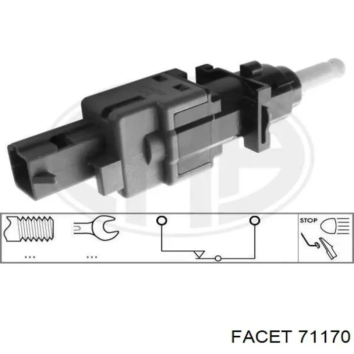 Датчик положення педалі зчеплення 71170 Facet