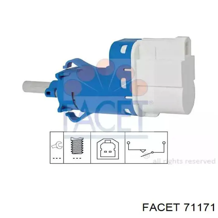Датчик включения сцепления Facet 71171 цена, от 8.76 USD