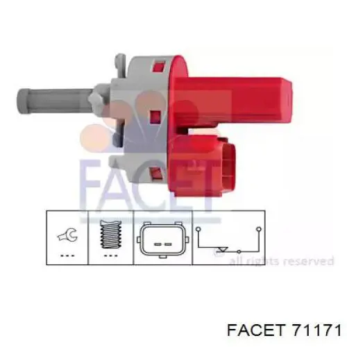 Купить 71171 Facet Датчик включения сцепления